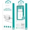 Devia sieninis įkroviklis Smart 2x USB 2,4A baltas + Lightning laidas