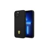 Apple iPhone 14 Ferrari dėklas Silicone Metal Logo juodos spalvos