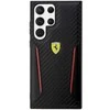 Samsung Galaxy S23 Plus Ferrari dėklas Carbon Contrast Edges (FEHCS23MNPYK) juodos spalvos
