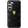 Ferrari Hot Stamp Lines - dėklas skirtas Samsung Galaxy S23 Ultra juodos spalvos