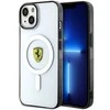 Apple iPhone 14 Ferrari dėklas Outline Magsafe (FEHMP14SURKT) skaidrus