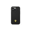 Dėklas Ferrari FESSIHMP14XBK iPhone 14 Pro Max 6.7" juoda/juodas hardcase Silicone Metal Logo Magsafe