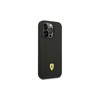Dėklas Ferrari FESSIHMP14XBK iPhone 14 Pro Max 6.7" juoda/juodas hardcase Silicone Metal Logo Magsafe