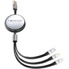 Forever 3in1 kabelis USB - Lightning + 2x USB-C 1,2 m 100W juodos spalvos