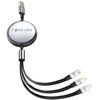 Forever 3in1 kabelis USB - Lightning + 2x USB-C 1,2 m 100W juodos spalvos
