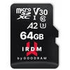 Atminties kortelė GOODRAM 64GB MIKRO KORTELĖ UHS I U3 A2 + ADAPTERIS
