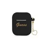 Guess dėklas Airpods 3 GUA3LSCHSK juodam silikoniniam širdies žavesiui