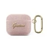 Apple AirPods 3 Guess Saffiano Script Metal Collection (GUA3SASMP) ausinių dėklas rožinės spalvos