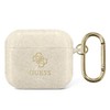 Guess apsauginis dėklas GUA3UCG4GD Glitter Collection, skirtas AirPods 3 smėlio spalvos