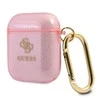 Apple AirPods Guess Glitter Collection (GUA2UCG4GP) ausinių dėklas rožinės spalvos