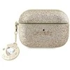 Apple AirPods Pro ausinių dėklas 2 Guess Fixed Glitter Heart Diamond Charm (GUAP2PGEHCDD) aukso spalvos