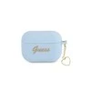 Apple AirPods Pro Guess silikoninis Charm Heart Collection (GUAPLSCHSB) ausinių dėklas mėlynos spalvos