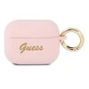 Apple AirPods Pro Guess silikoninis Vintage Script (GUAPSSSI) ausinių dėklas rožinės spalvos