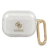 Dėklas GUESS GUAPUCG4GT AIRPODS PRO dangtelis permatomas blizgučiais