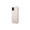 Guess GUHCN61G4GFPI Apple iPhone 11 6,1" rožinis kietasis dėklas 4G metalinis auksinis logotipas