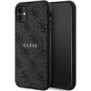 Dėklas GUESS GUHMN61G4GFRK IPHONE 11 6.1 " / XR Juodas / Juodas HARDCASE 4G COLLECTION LEATHER METAL LOGO MAGSAFE