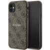 Dėklas GUESS GUHMN61G4GFRW IPHONE 11 6.1 " / XR BROWN / BROWN HARDCASE 4G COLLECTION LEATHER METAL LOGO MAGSAFE