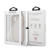 GUESS kietas dėklas blizgučiais GUHCN58PCGLPI IPHONE 11 PRO Rožinis