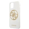 Apple iPhone 11 Pro Max Guess Hard dėklas Glitter 4G Circle Logo (GUHCN65TPUWHGLG) baltos spalvos