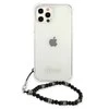 Guess GUHCP12MKPSBK Apple iPhone 12/12 Pro 6,1″ skaidrus kietas dėklas juodos spalvos Pearl