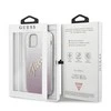 Dėklas GUESS GLITTER GRADIENT SCRIPT IPHONE 12/12 PRO Rožinis