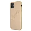 Apple iPhone 12 / 12 Pro Guess dėklas Saffiano Vintage Script (GUHCP12MRSAVSLG) aukso spalvos