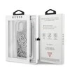 Apple iPhone 12 Pro Max Guess dėklas 4G Big Liquid Glitter (GUHCP12LLG4GSI) sidabrinės spalvos