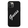 Apple iPhone 12 Pro Max Guess dėklas silikoninis Vintage (GUHCP12LLSVSBW) juodos spalvos