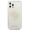 Guess GUHCP12LPCUGL4GTR Apple iPhone 12 Pro Max 6,7″ skaidrus kietas dėklas Glitter 4G Big Logo