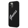 Apple iPhone 12 Pro Max Guess dėklas silikoninis Vintage (GUHCP12LLSVSBW) juodos spalvos