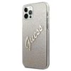 Dėklas GUESS GLITTER GRADIENT SCRIPT IPHONE 12 PRO MAX GOLD