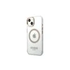 Apple iPhone 13 Guess Dėklas Metal Outline Magsafe rožinės spalvos