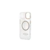 Apple iPhone 13 Guess Dėklas Metal Outline Magsafe rožinės spalvos