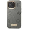 Apple iPhone 13 Guess dėklas Peony Logo Plate MagSafe (GUHMP13MSAPSTG) pilkos spalvos