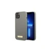 Apple iPhone 13 Guess Dėklas silikoninis Logo Plate MagSafe (GUHMP13MSPLG) pilkos spalvos
