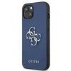 Apple iPhone 13 Mini Guess dėklas Saffiano 4G Metal Logo (GUHCP13SSA4GSBL) mėlynos spalvos