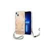Apple iPhone 13 Mini Guess dėklas Flower Strap (GUHCP13SHFLSD) aukso spalvos