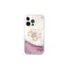 Apple iPhone 13 Mini Guess dėklas 4G Big Liquid Glitter (GUHCP13SLG4GPI) rožinės spalvos