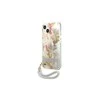 Apple iPhone 13 Mini Guess dėklas Flower Strap (GUHCP13SHFLSU) violetinės spalvos