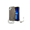 Apple iPhone 13 Mini Guess dėklas Translucent Stap (GUHCP13SHTSGSK) juodos spalvos