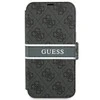 Dėklas GUESS GUBKP13S4GDGRON IPHONE 13 MINI 5.4 "GRAY/GRAY BOOK 4G STRIPE