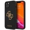 Apple iPhone 13 Mini Guess Hard dėklas Silicone 4G Logo (GUHCP13SLS4GGBK) juodos spalvos