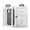 Dėklas Apple iPhone 13 Mini Guess Saffiano Strap (GUHCP13SPSASBGR) pilkos spalvos