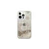 Guess Apple iPhone 13 Mini 5,4" dėklas Peony Liquid Glitter GUHCP13SLGPEGO aukso spalvos