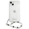 Guess GUHCP13SKPSWH iPhone 13 mini 5,4" skaidrus kietas dėklas Baltas Pearl