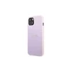 Dėklas Apple iPhone 13 Mini Guess Saffiano Hot Stamp &amp; Metal Logo (GUHCP13SPSASBPU) violetinės spalvos