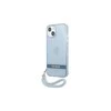 Apple iPhone 13 Mini Guess dėklas Translucent Stap (GUHCP13SHTSGSB) mėlynos spalvos