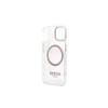 Apple iPhone 13 Pro Guess Dėklas Metal Outline Magsafe (GUHMP13LHTRMP) rožinės spalvos