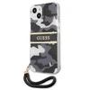 Dėklas GUESS GUHCP13LKCBBK IPHONE 13 PRO / 13 6.1 "Juodas / Juodas HARDCASE CAMO STRAP COLLECTION