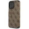 Dėklas Apple iPhone 13 Pro Max Guess Book 4G didelis metalinis logotipas (GUBKP13X4GMGBR) rudos spalvos